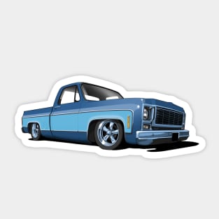 1980 Chevrolet C10 pickup in two tone blues Sticker